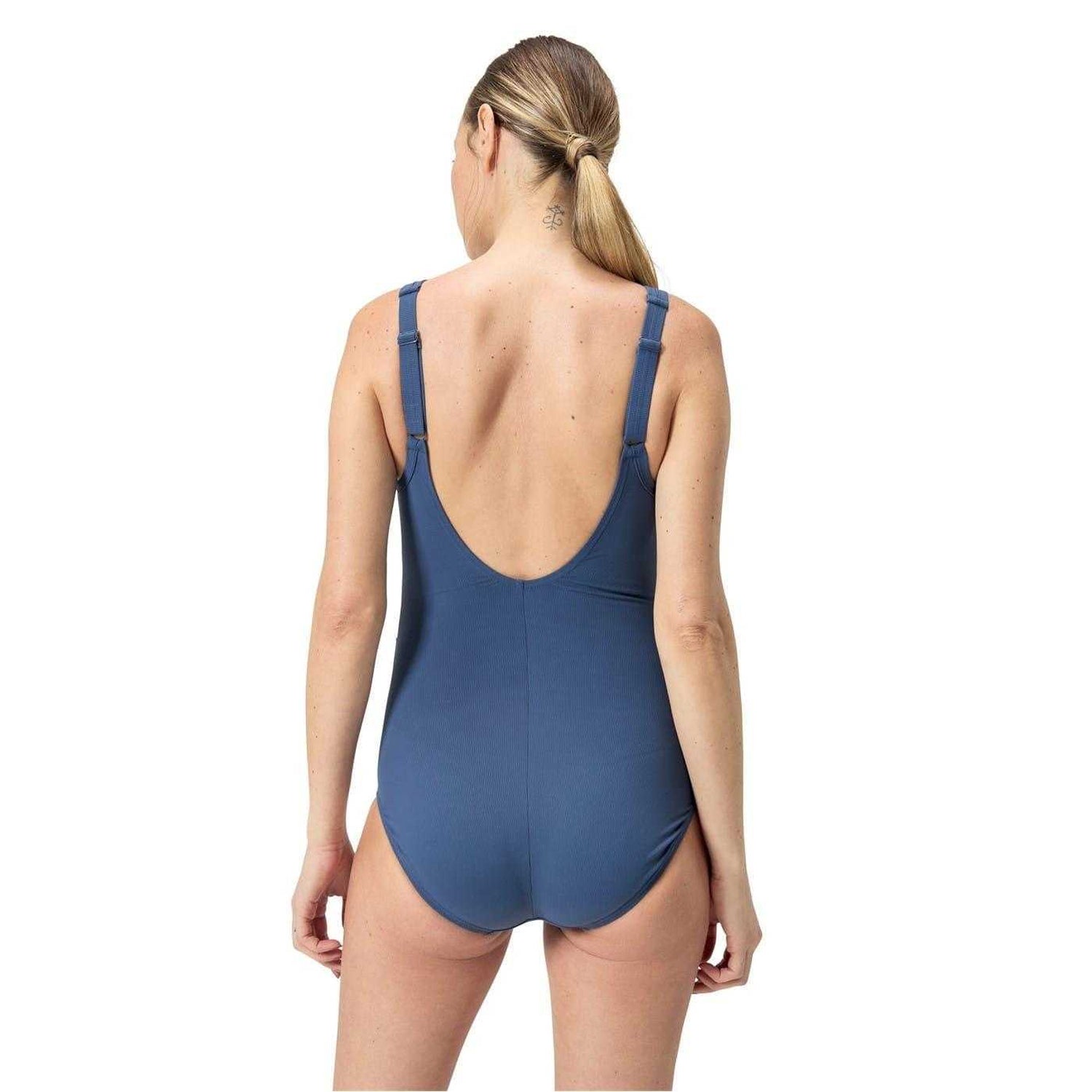 Blue - Back - Speedo Womens-Ladies Maternity One Piece Swimsuit