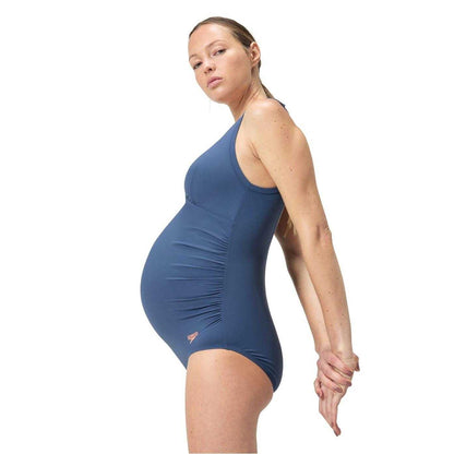 Blue - Lifestyle - Speedo Womens-Ladies Maternity One Piece Swimsuit
