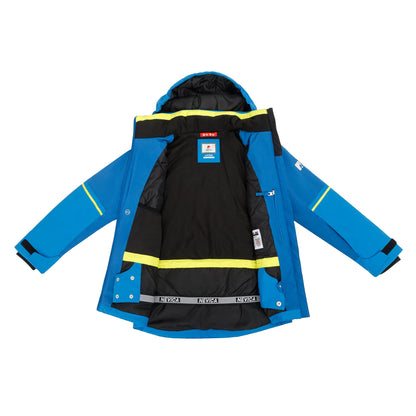 Blue - Side - Nevica Childrens-Kids Meribel Ski Jacket