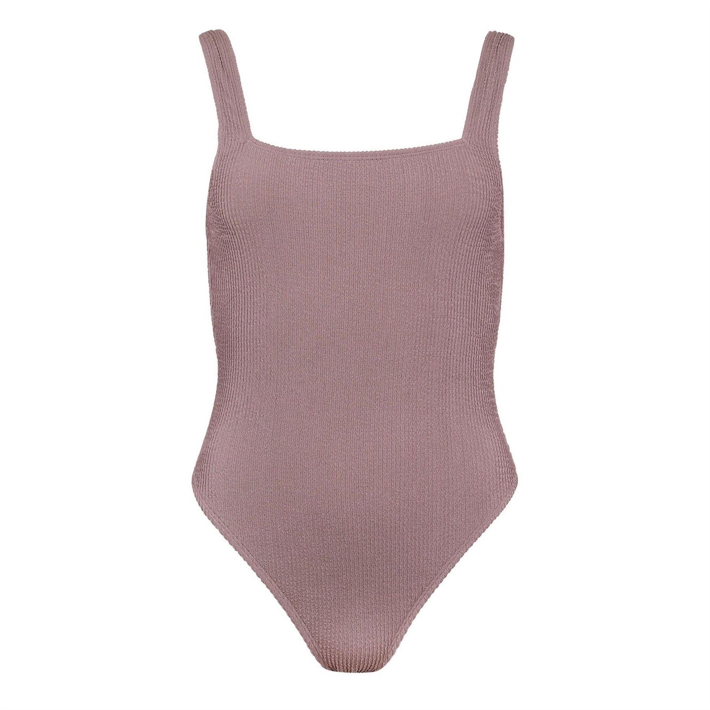 Mocha - Front - Jack Wills Womens-Ladies Crinkled One Piece Swimsuit