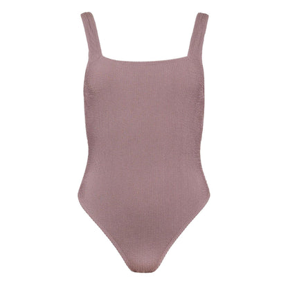 Mocha - Front - Jack Wills Womens-Ladies Crinkled One Piece Swimsuit