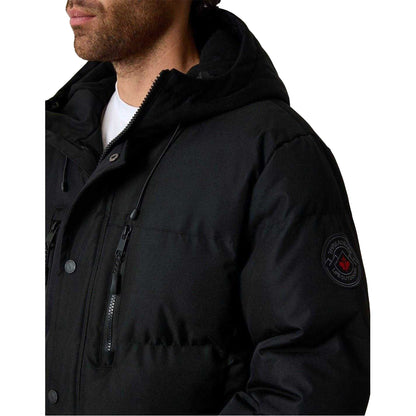 Black - Side - Threadbare Mens Matthew Parka