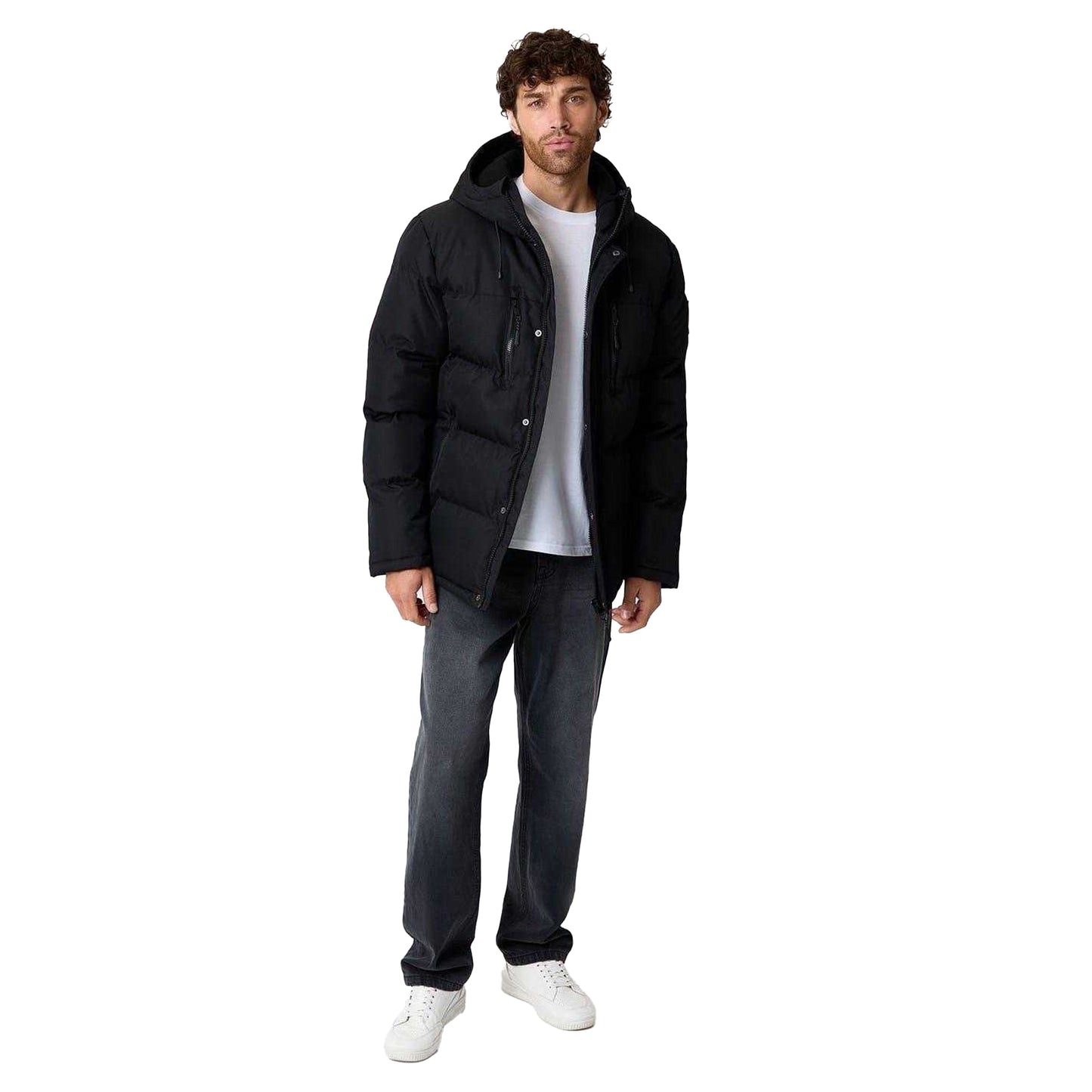 Black - Lifestyle - Threadbare Mens Matthew Parka