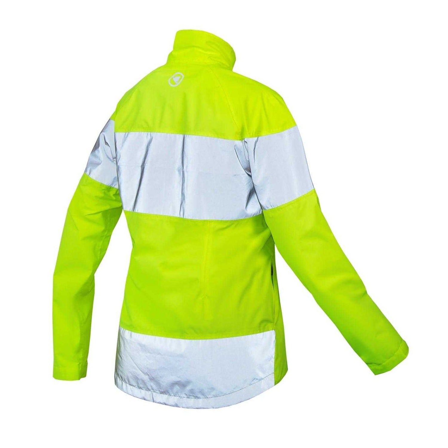 Bright Yellow - Back - Endura Womens-Ladies Colour Block Funnel Neck Jacket