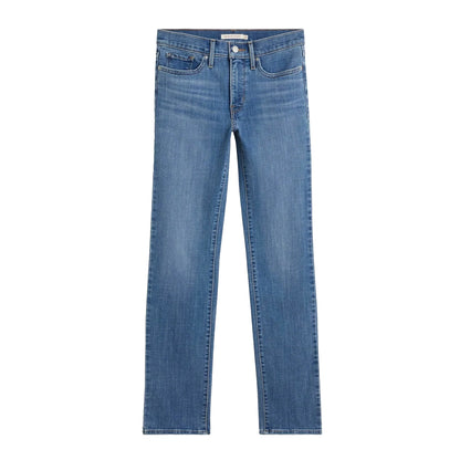 Lapis Blue - Front - Levis Womens-Ladies 314 Denim Straight Jeans