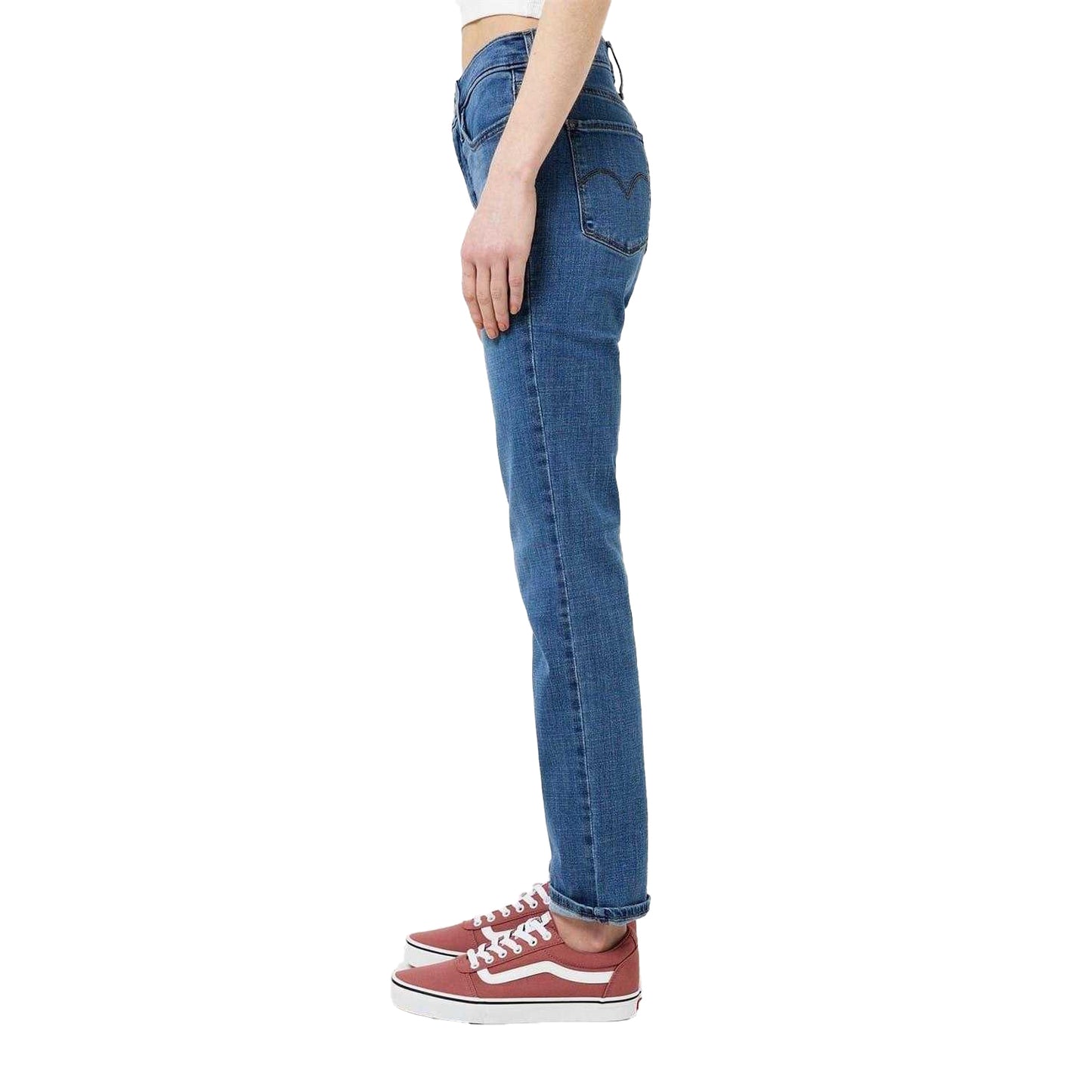 Lapis Gem - Side - Levis Womens-Ladies 314 Denim Straight Jeans
