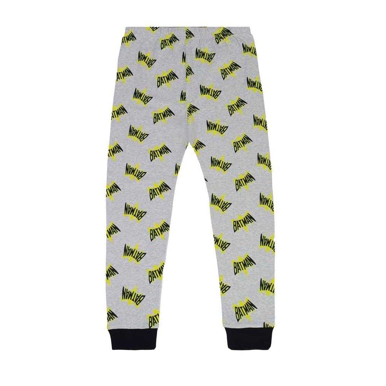 Black-Yellow - Side - Batman Boys Long Pyjama Set