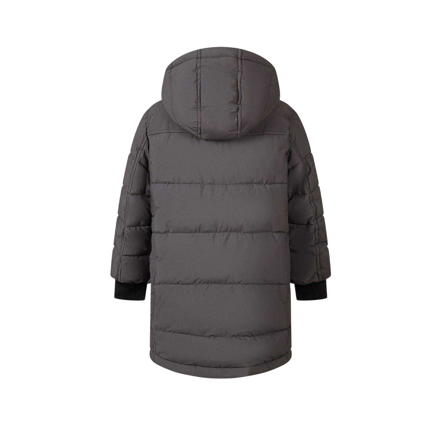 Charcoal - Back - Minoti Boys Quilted Parka