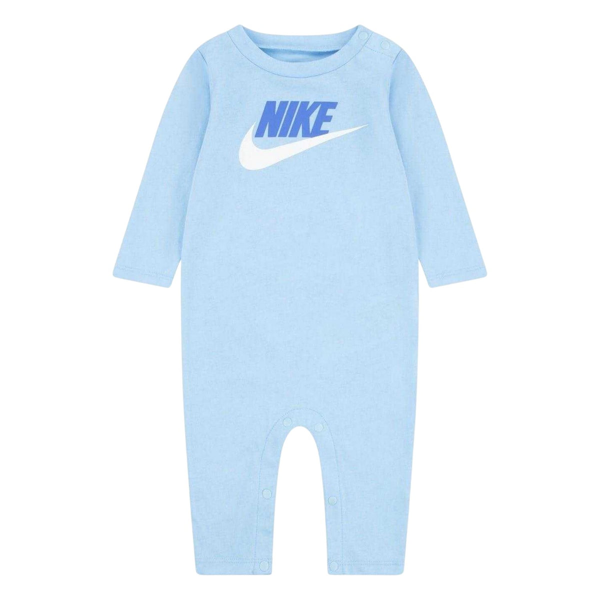 Blue - Front - Nike Baby Logo Crew Neck Romper