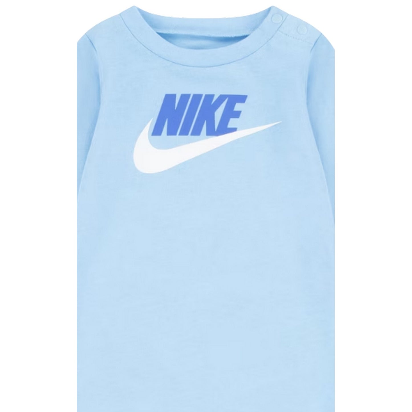 Blue - Back - Nike Baby Logo Crew Neck Romper
