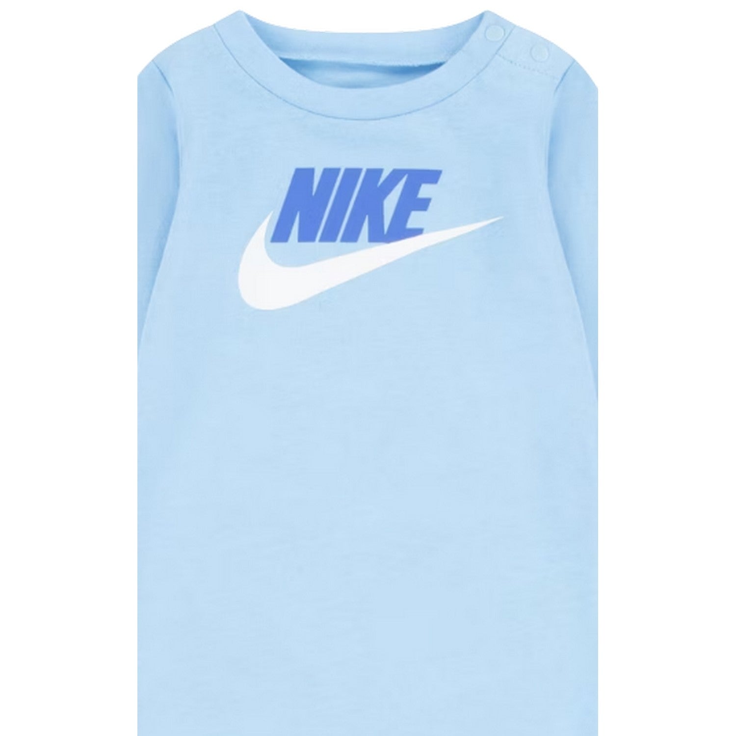 Blue - Back - Nike Baby Logo Crew Neck Romper