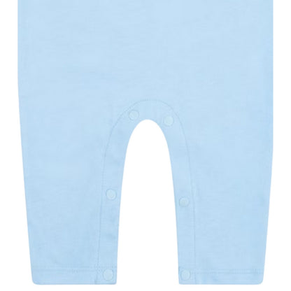 Blue - Side - Nike Baby Logo Crew Neck Romper
