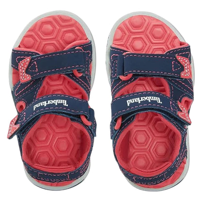 Navy - Side - Timberland Toddler Flat Sandals