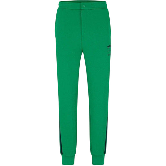 Green - Front - Boss Mens Hover Slim Joggers