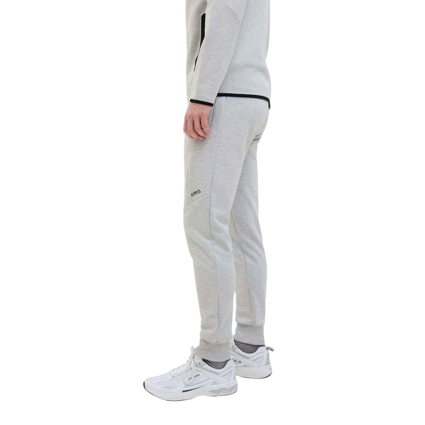 Light Grey Melange - Side - Jack And Jones Mens Slim Joggers