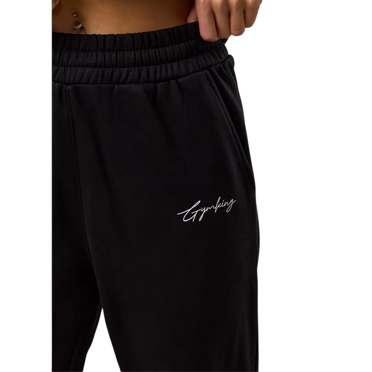 Black - Lifestyle - Gym King Womens-Ladies Straight Joggers