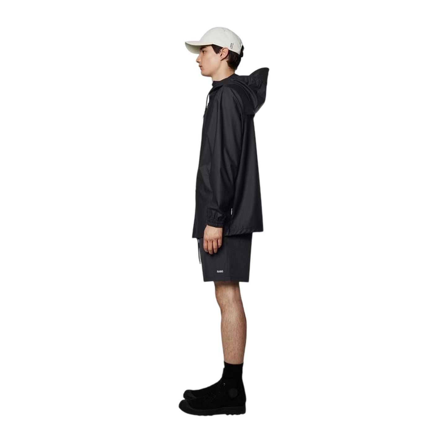 Black - Side - Rains Mens Storm Breaker Raincoat