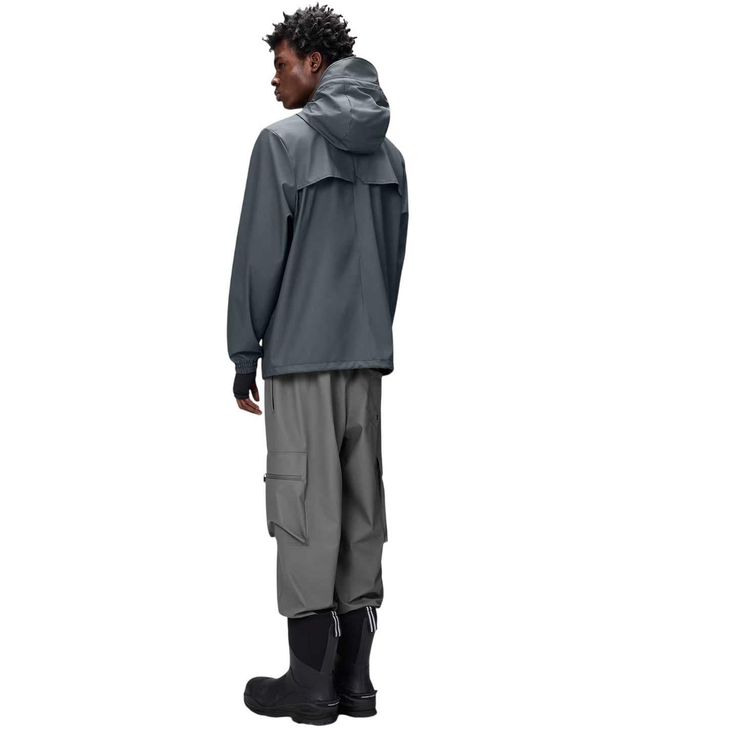 Lagoon Blue - Back - Rains Mens Storm Breaker Raincoat