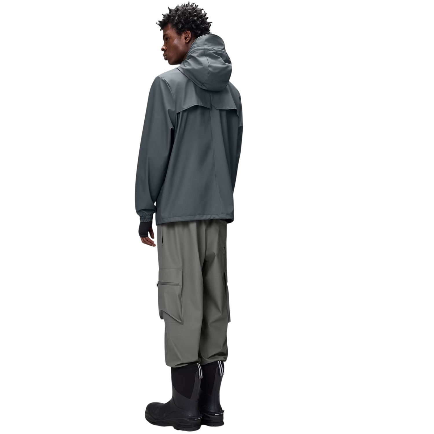 Lagoon Blue - Back - Rains Mens Storm Breaker Raincoat