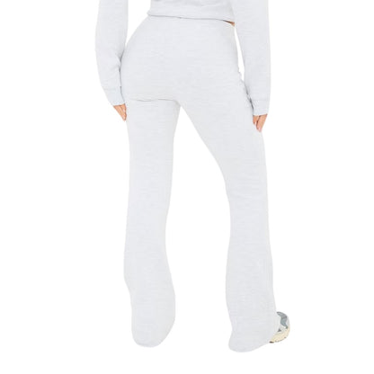 Grey - Back - I Saw It First Womens-Ladies Logo Flared Jogging Bottoms