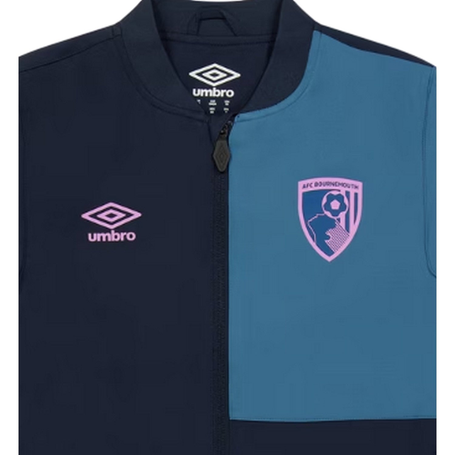 Navy-Light Blue - Side - Umbro Childrens-Kids Presentation AFC Bournemouth Jacket