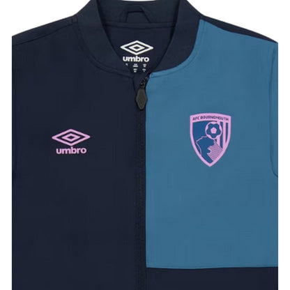 Navy-Light Blue - Side - Umbro Childrens-Kids Presentation AFC Bournemouth Jacket
