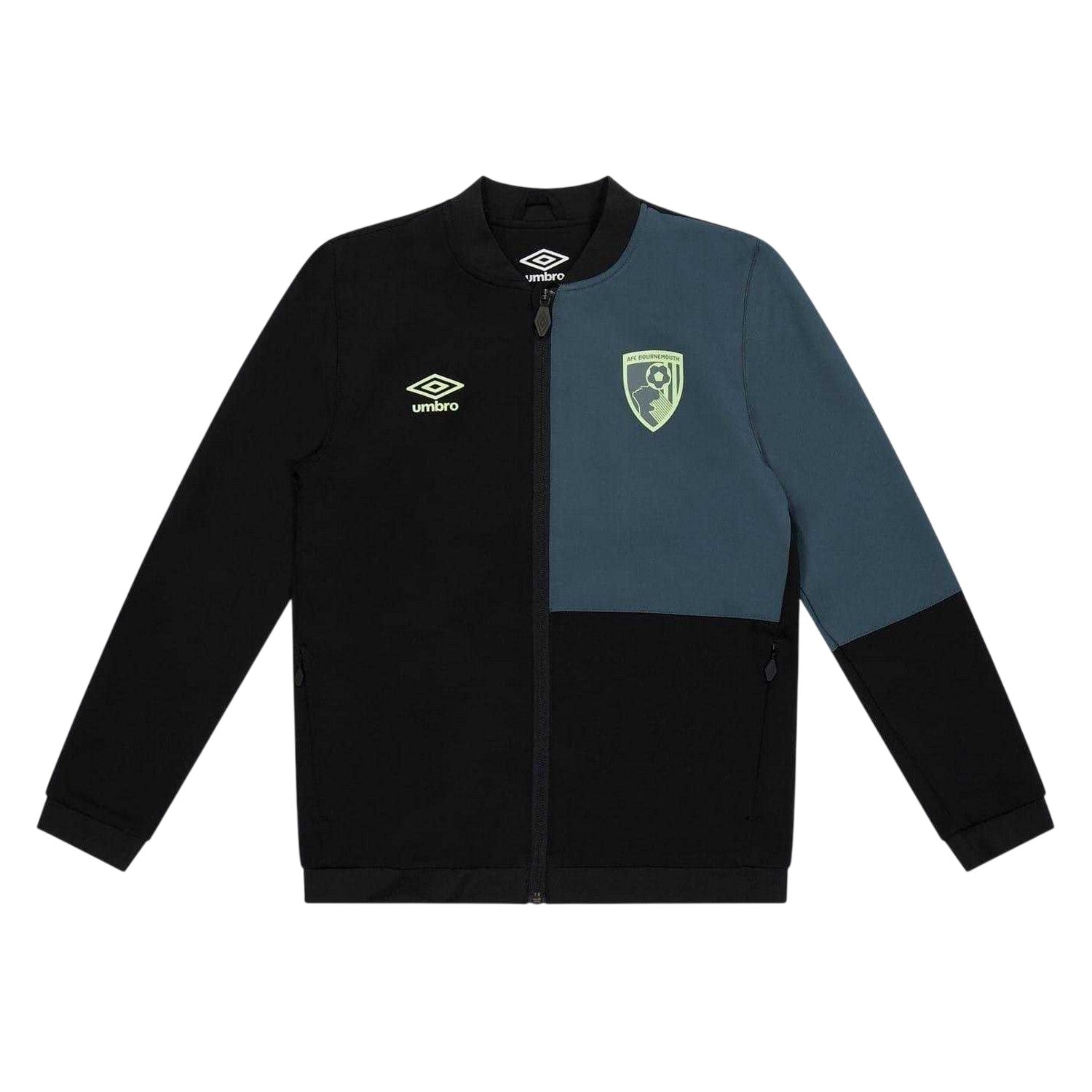 Caviar-Slate - Front - Umbro Childrens-Kids Presentation AFC Bournemouth Jacket