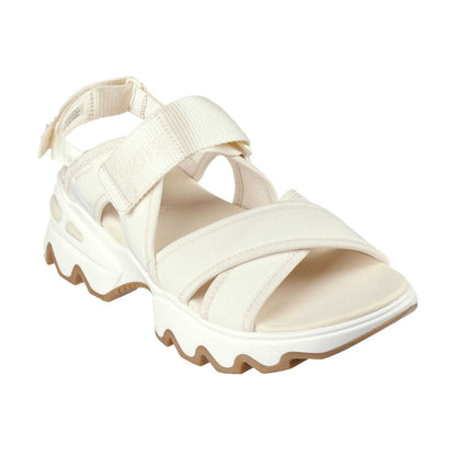 Off White - Lifestyle - Skechers Womens-Ladies Textile Sports Sandals