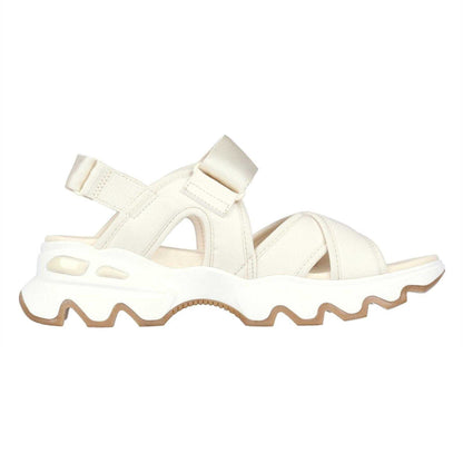 Off White - Front - Skechers Womens-Ladies Textile Sports Sandals