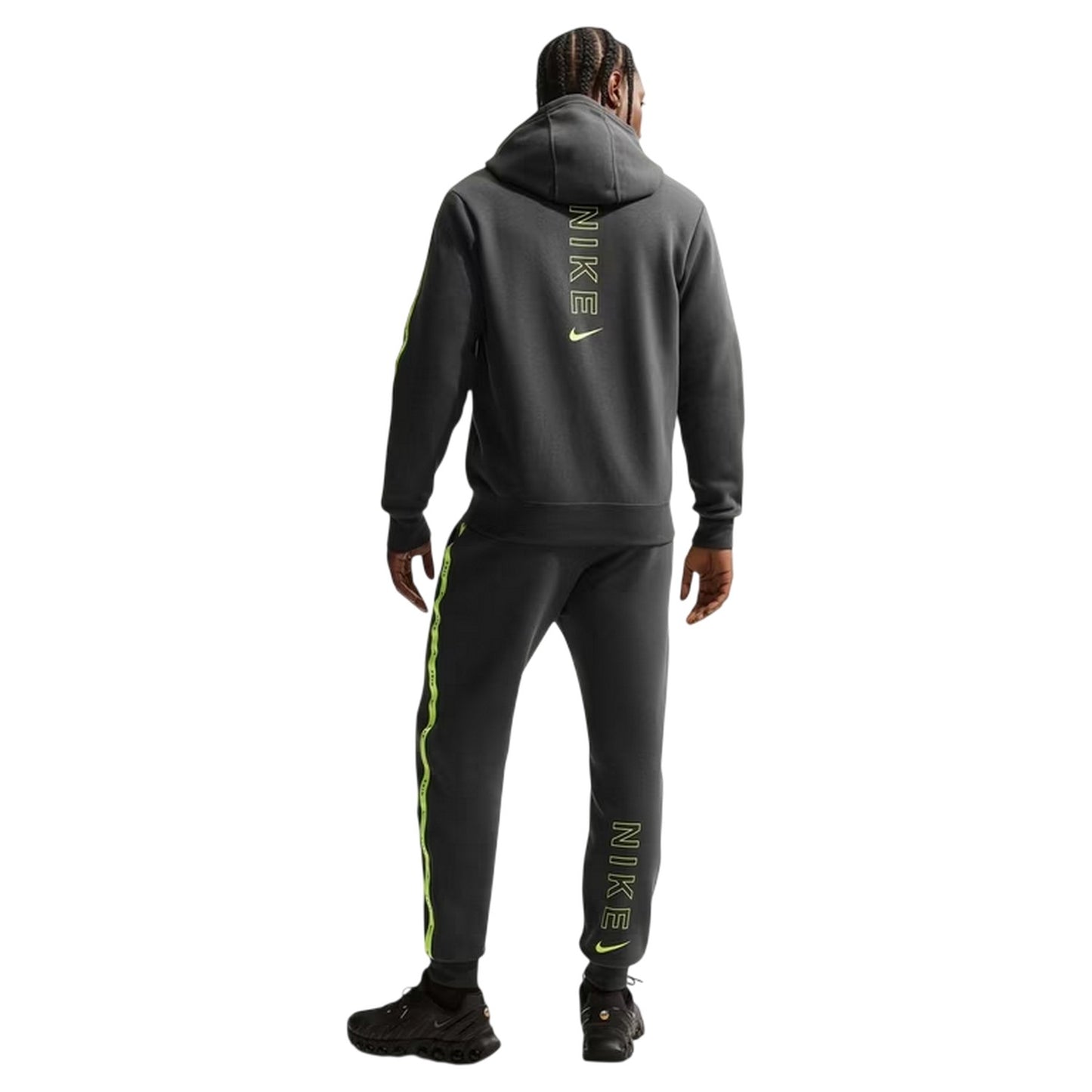 Grey - Back - Nike Mens Fleece Joggers