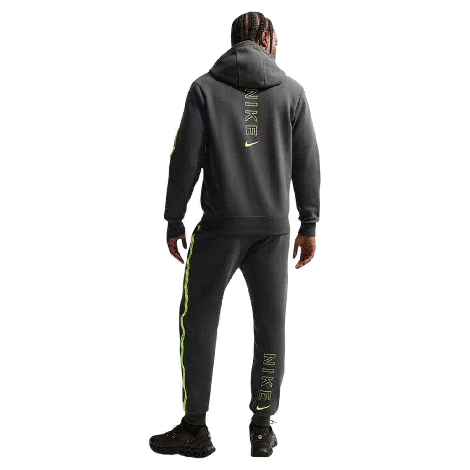 Grey - Back - Nike Mens Fleece Joggers
