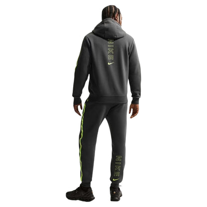 Grey - Back - Nike Mens Fleece Joggers