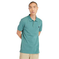 Teal - Side - Timberland Mens Oyster River Logo Short-Sleeved Polo Shirt