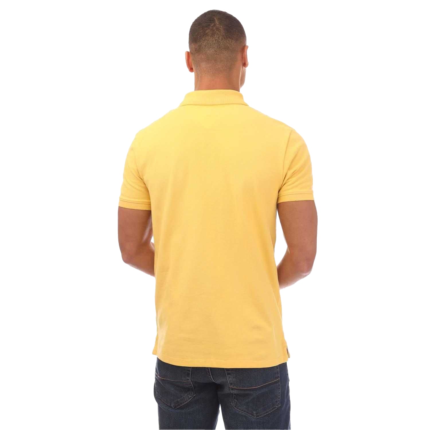 Yellow - Back - Timberland Mens Oyster River Logo Short-Sleeved Polo Shirt