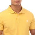 Yellow - Side - Timberland Mens Oyster River Logo Short-Sleeved Polo Shirt