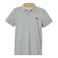 Grey - Front - Timberland Mens Oyster River Logo Short-Sleeved Polo Shirt