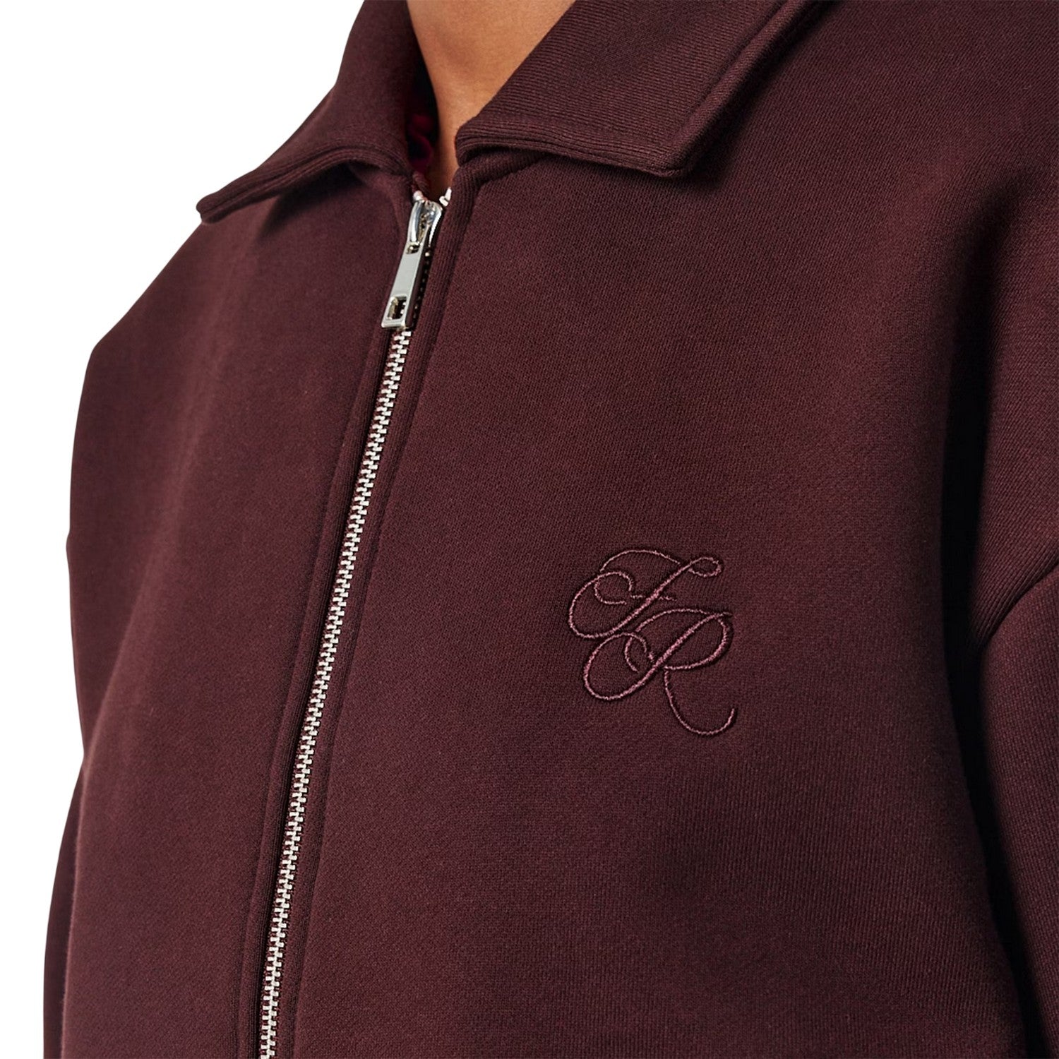 Chocolate - Side - 4th & Reckless Womens-Ladies Valerie Embroidered Logo Bomber Jacket