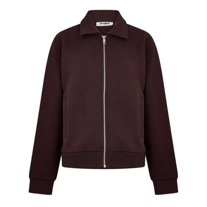 Chocolate - Front - 4th & Reckless Womens-Ladies Valerie Embroidered Logo Bomber Jacket