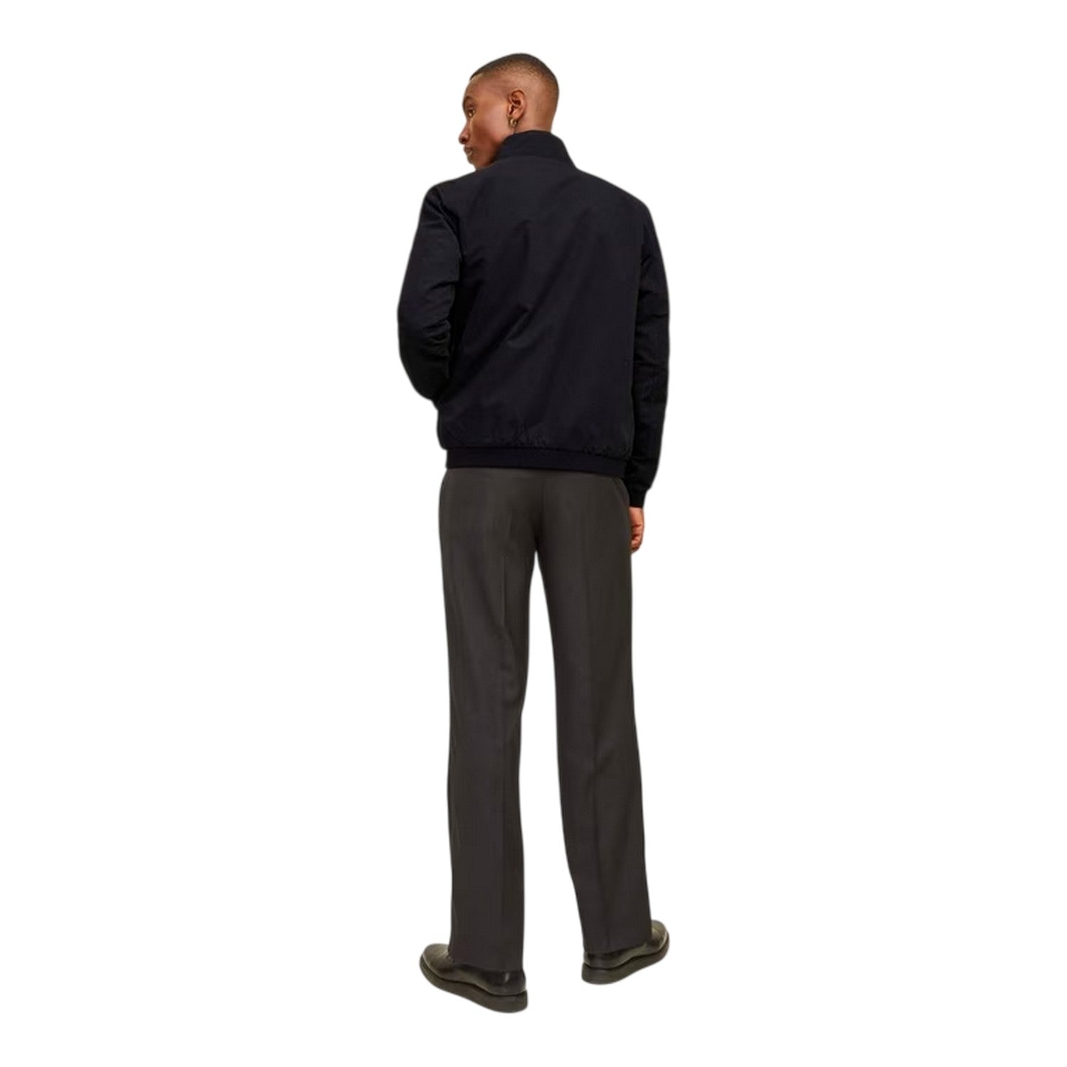 Black - Back - Jack And Jones Mens Rush Regular Harrington Jacket