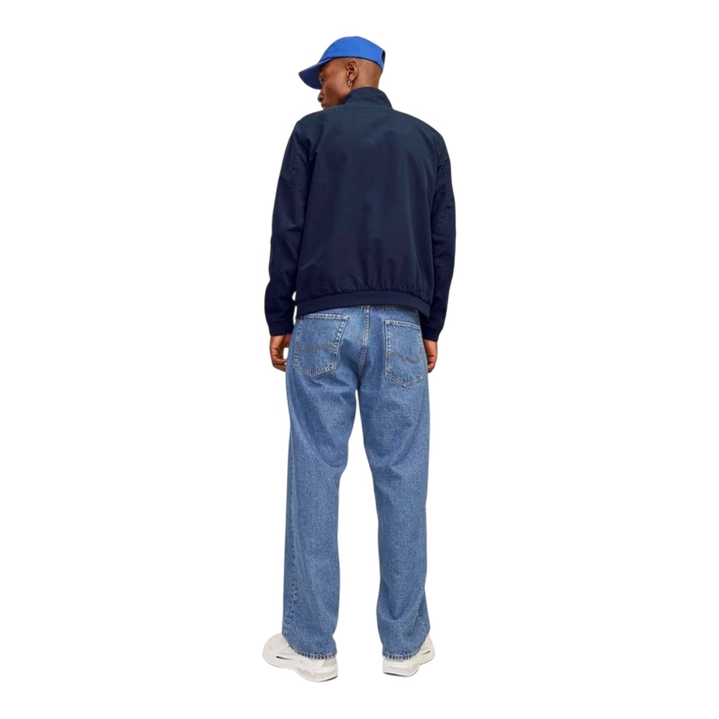 Navy Blazer - Back - Jack And Jones Mens Rush Regular Harrington Jacket