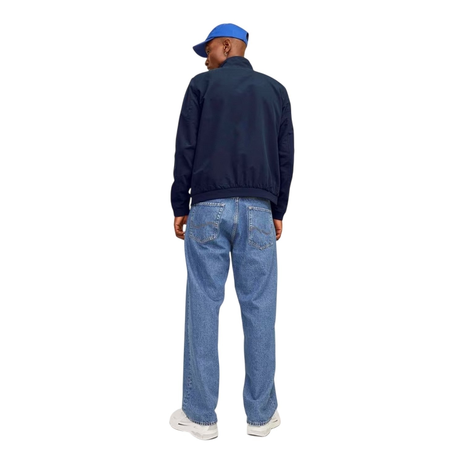 Navy Blazer - Back - Jack And Jones Mens Rush Regular Harrington Jacket