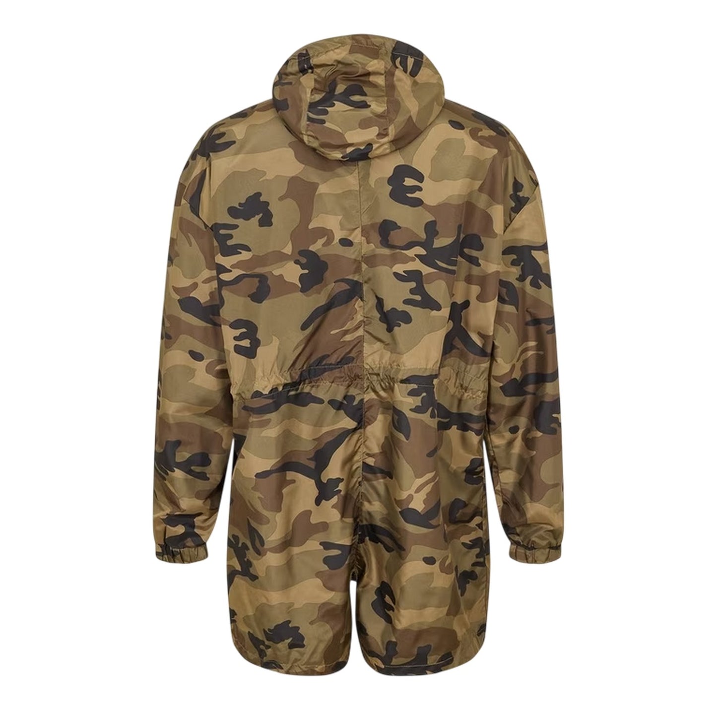 Khaki Brown - Back - Brave Soul Mens Camouflage Lightweight Parka