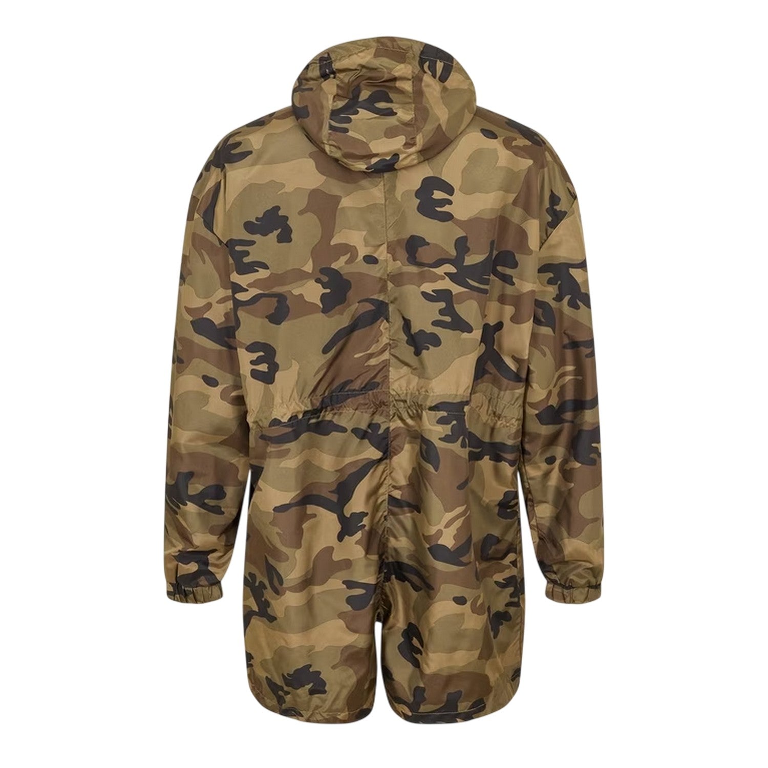 Khaki Brown - Back - Brave Soul Mens Camouflage Lightweight Parka