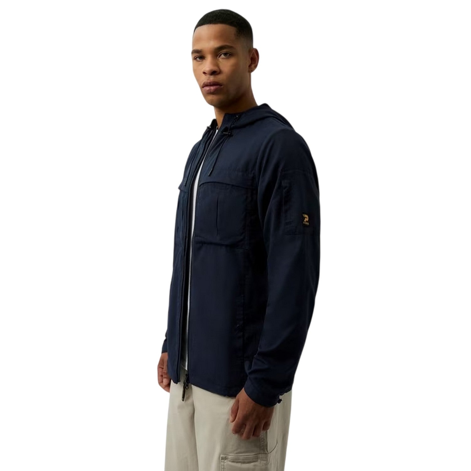 Navy - Side - Patrick Mens William Hooded Field Jacket