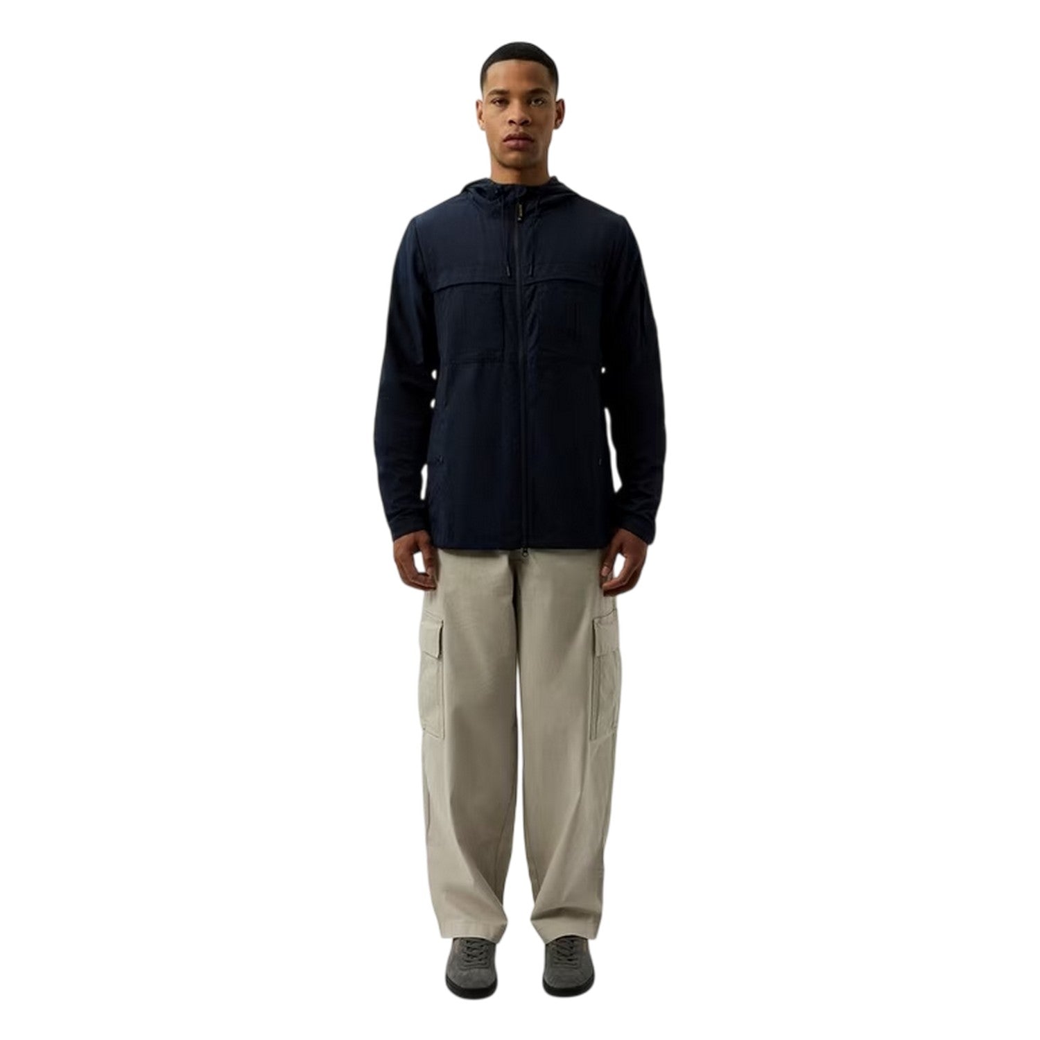 Navy - Pack Shot - Patrick Mens William Hooded Field Jacket
