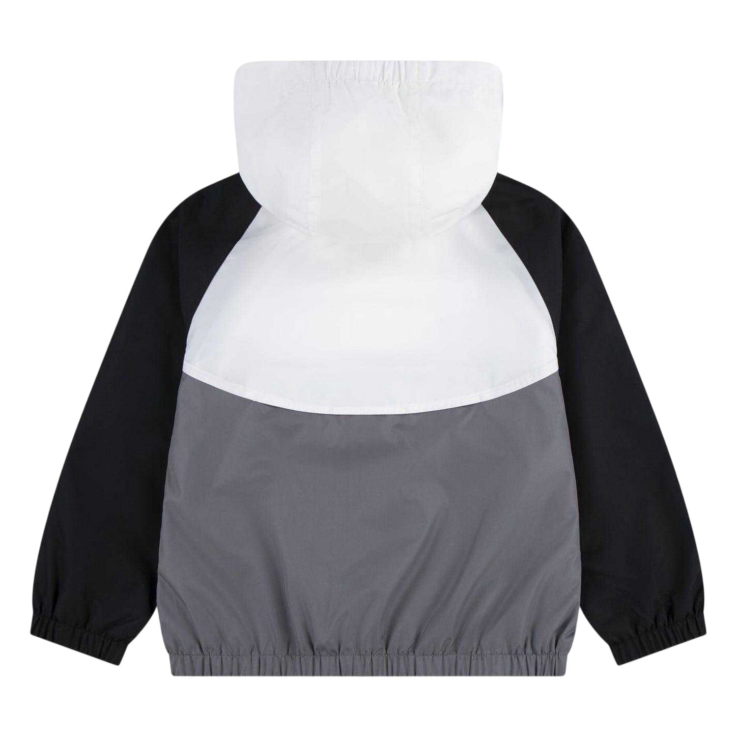 Black-White-Grey - Back - Nike Childrens-Kids Chevron Windbreaker