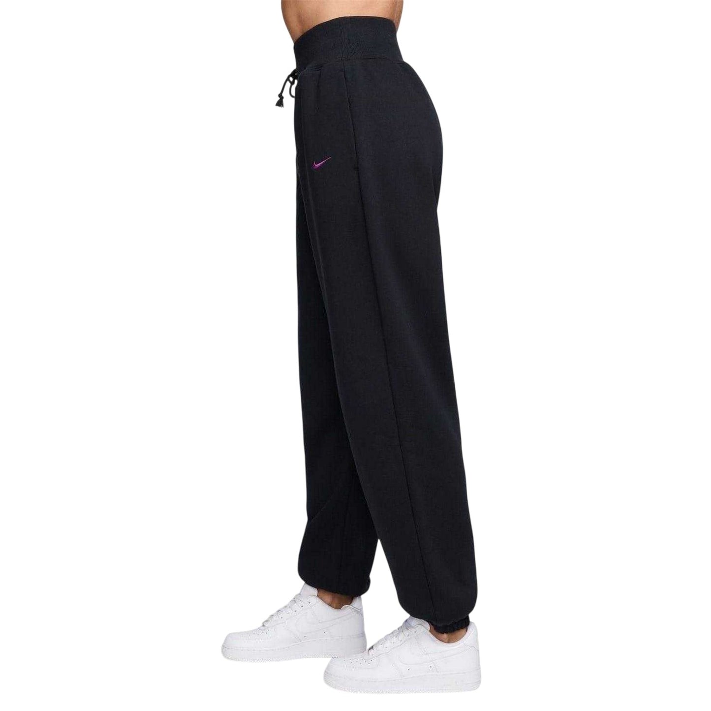 Black - Side - Nike Womens-Ladies Cotton Blend England FA Jogging Bottoms