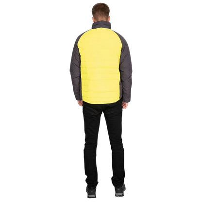 Limeade Yellow - Back - DLX Mens Benko Colour Block Down Jacket