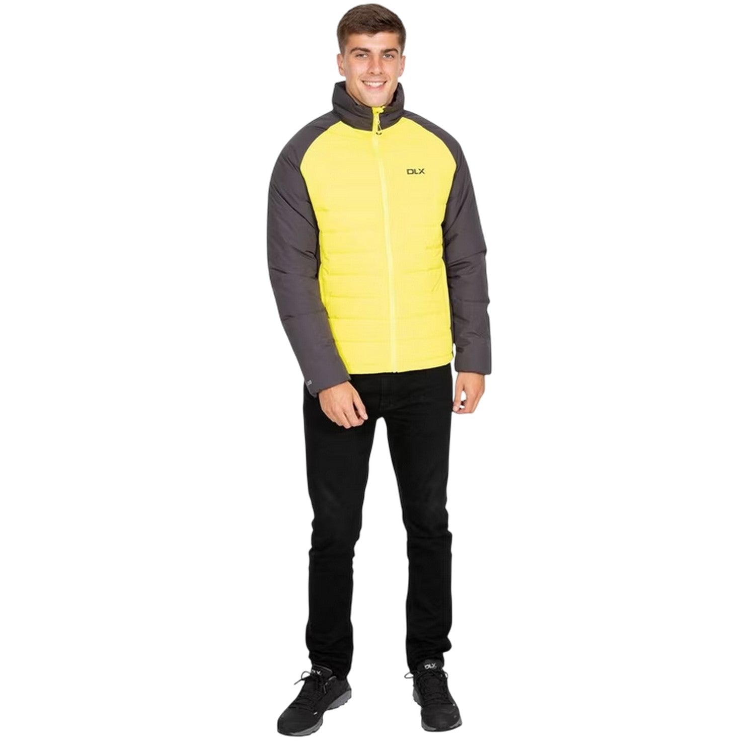 Limeade Yellow - Pack Shot - DLX Mens Benko Colour Block Down Jacket
