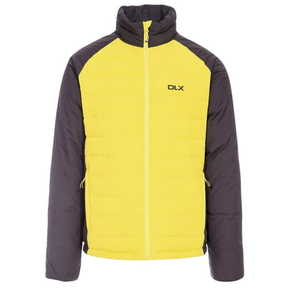 Limeade Yellow - Front - DLX Mens Benko Colour Block Down Jacket